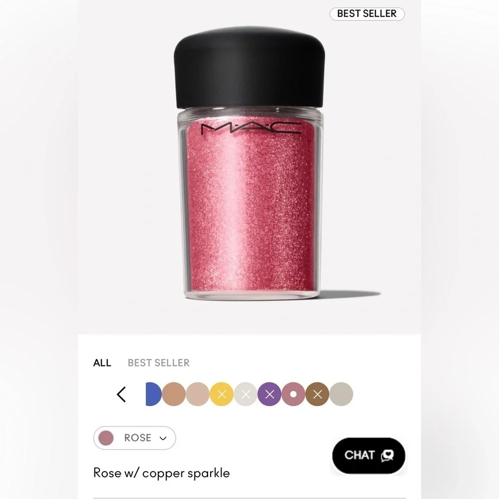 BRAND NEW MAC Cosmetics Rose Pink Copper sparkle pigment eyeshadow glitter FULL